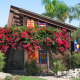 The triangle-shaped roof at the Triangle Inn Palm Springs men's clothing-optional resort in Palm Springs, California