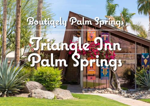 A screenshot from the Boutiquely Palm Springs video tour of the Triangle Inn Palm Springs