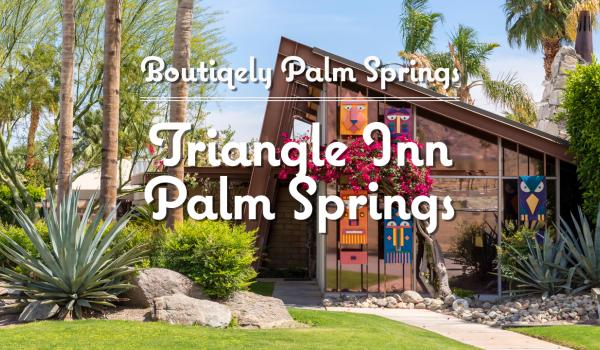 A screenshot from the Boutiquely Palm Springs video tour of the Triangle Inn Palm Springs