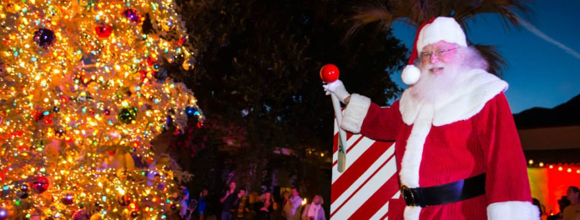 Santa Claus at the Palm Springs Christmas Tree Lighting in Palm Springs, California