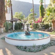 A fountain in front of Ingleside Inn in Palm Springs, California