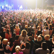 Hundreds of women in the audience at a concert at The Dinah in Palm Springs