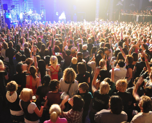 Hundreds of women in the audience at a concert at The Dinah in Palm Springs