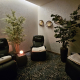 Chairs in the grounding room at Sec-he Spa
