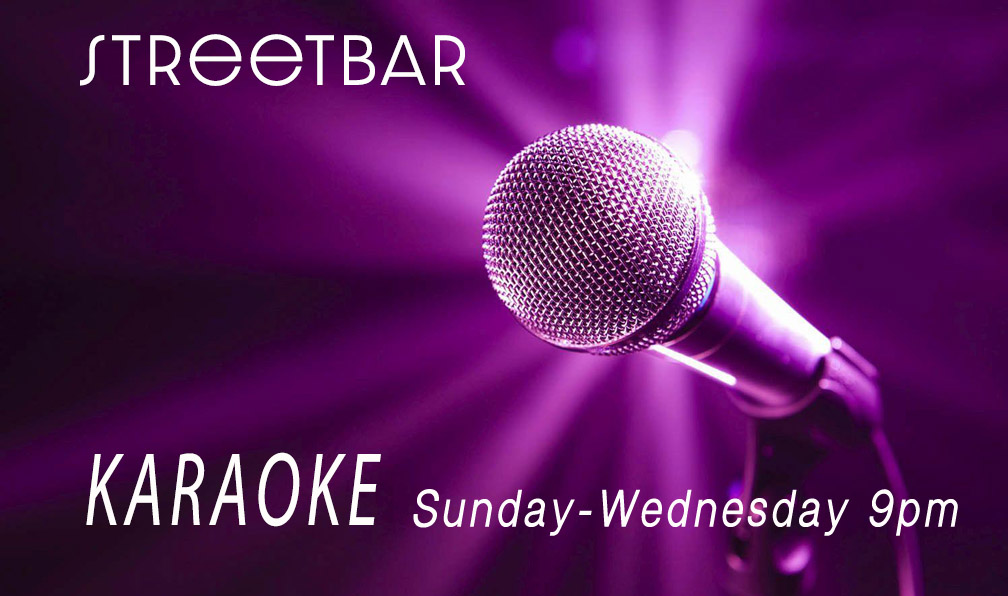 A flyer advertising karaoke at Streetbar in Palm Springs