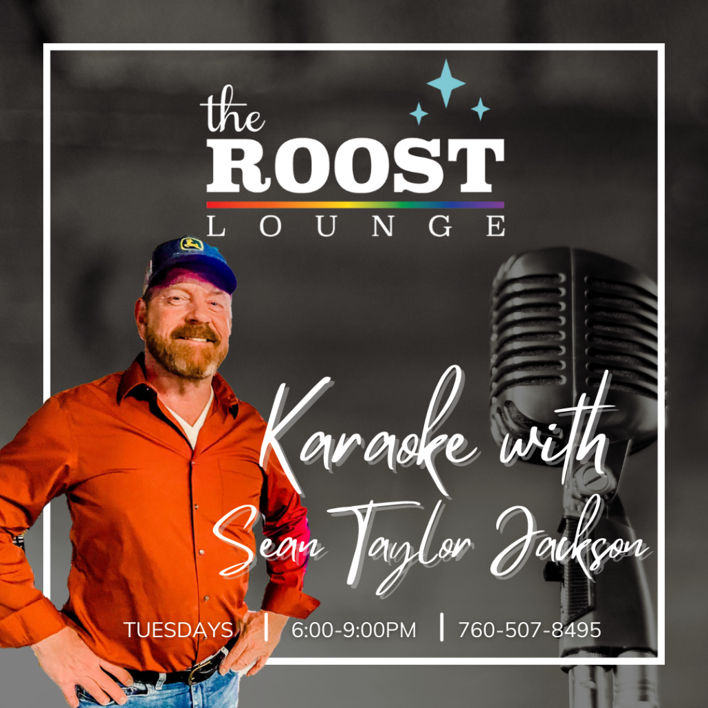 A flyer of the karaoke event at The Roost Lounge