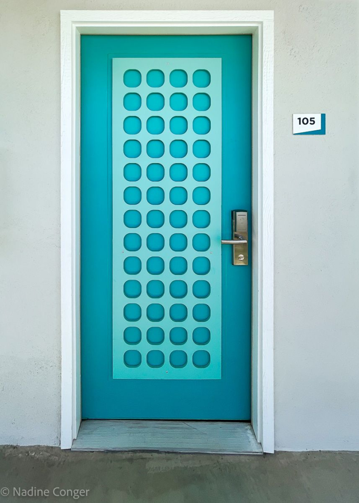 A blue door