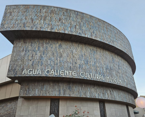 The entrance to the Agua Caliente Cultural Museum in Palm Springs, California