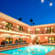 The Stardust Hotel Palm Springs at night